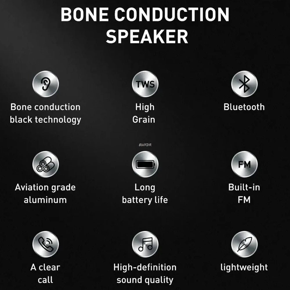Hot Hummingbird Bone Conduction Speaker With FM Radio Bluetooth-Compatible TWS Wireless Stereo Dual Sound Audio Box Mini Speaker