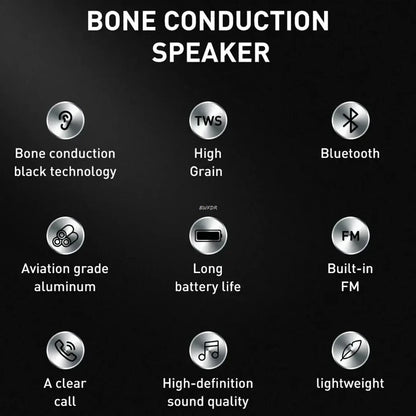 Hot Hummingbird Bone Conduction Speaker With FM Radio Bluetooth-Compatible TWS Wireless Stereo Dual Sound Audio Box Mini Speaker